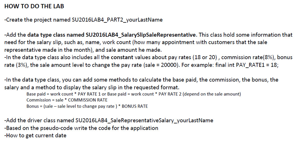 students working for this company as Sale Representatives. The job of these