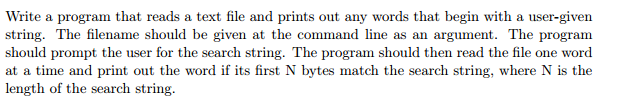  Code should be written in C Write a program that reads