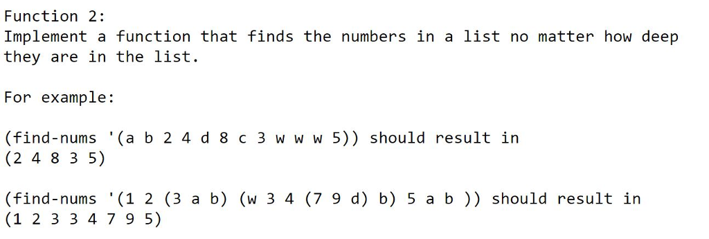 LISP PROGRAMMING: Can you provide a LISP code for the following? Thank