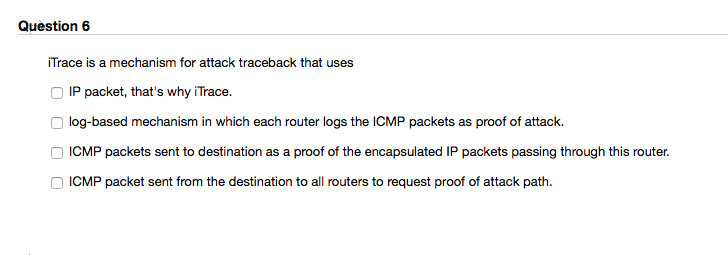 so often, such as every millionth packet. packets with a given value