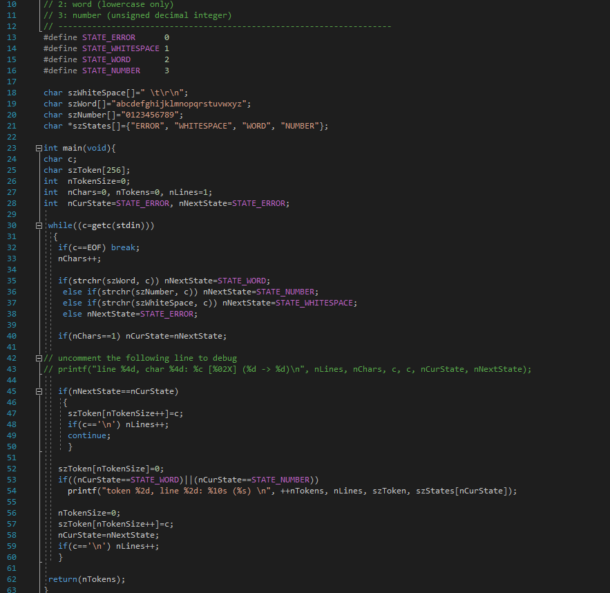 C++ Program Write a tokenizer. The tokenizer should input a stream of
