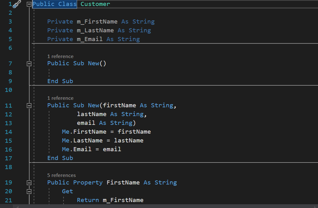 using visual basic for the programming language and visual studio for the