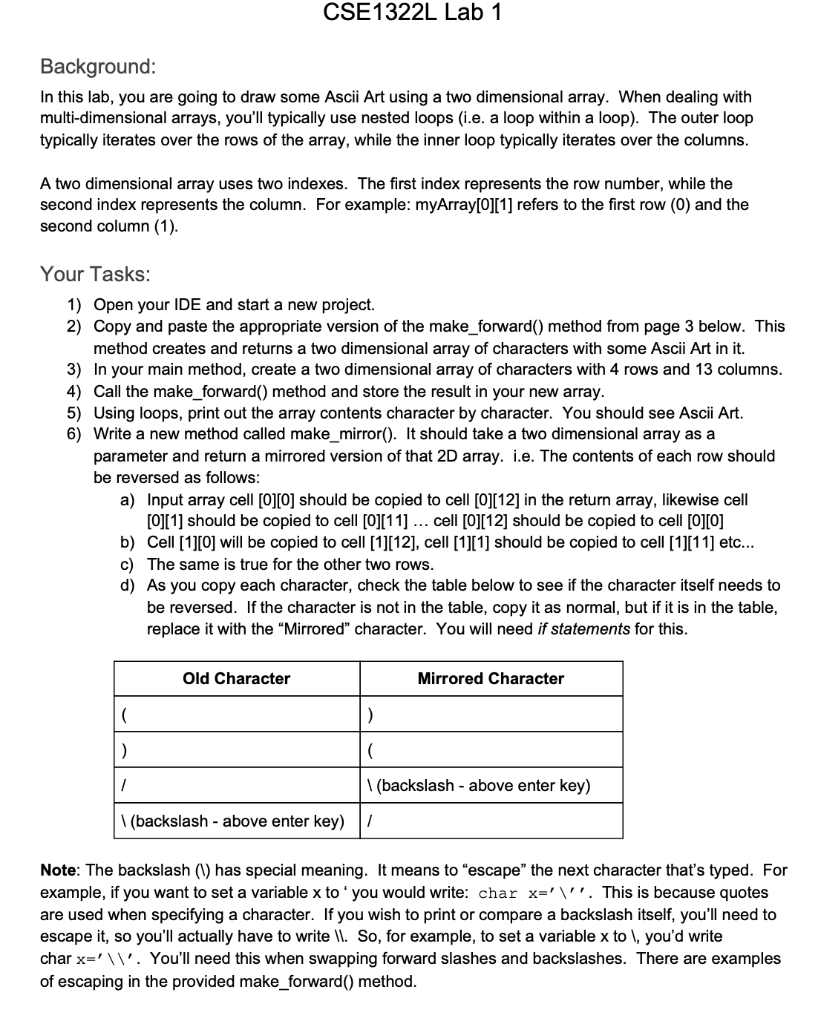  JAVA please CSE1322L Lab 1 Background: In this lab, you are
