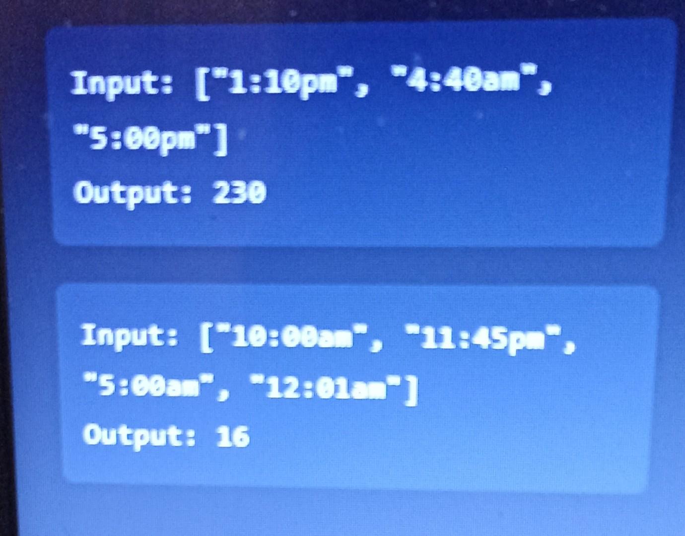  in this solution above in the second example the output is
