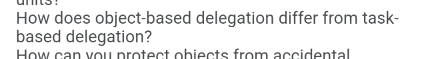  How does object-based delegation differ from taskbased delegation? 