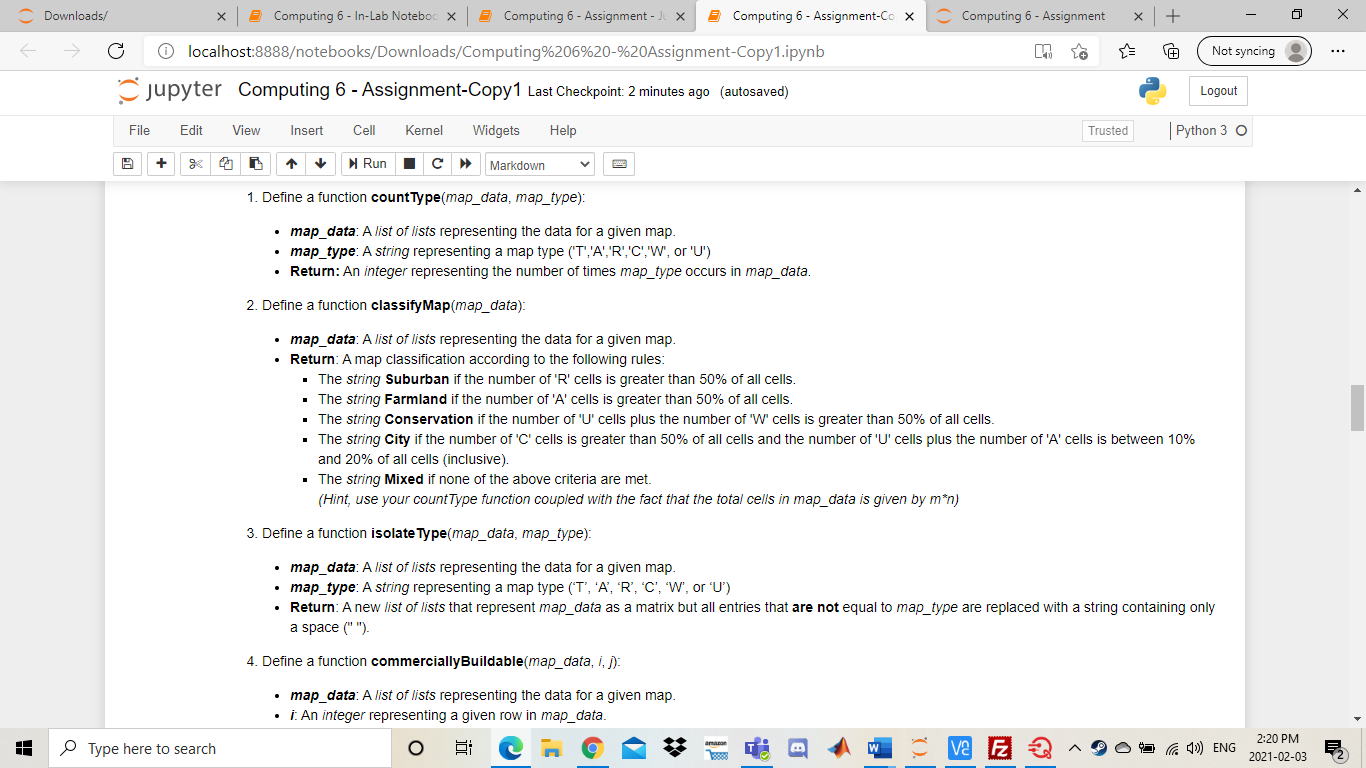 Trusted Python 3 O + Run Markdown Computing 6 Assignment Background In