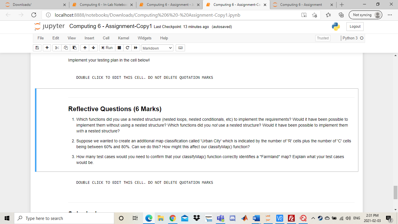 matrix contains the type of land at that point on the map.