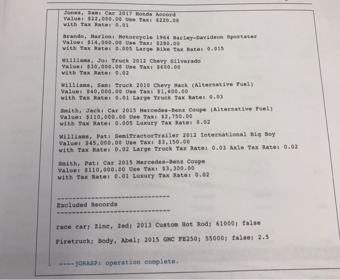 add code in the main method to create and print one or