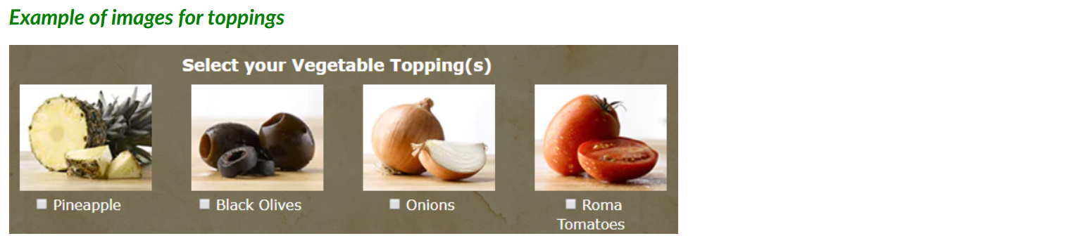 a link to the about.html file) 4. Order (make this on a