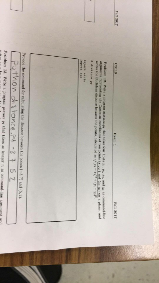  can I get help with problem 12 Fall 2017 Fall 2017