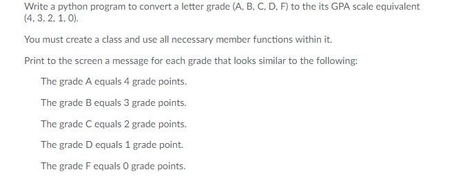 I need a solution to this python problem! thank you! will upvote