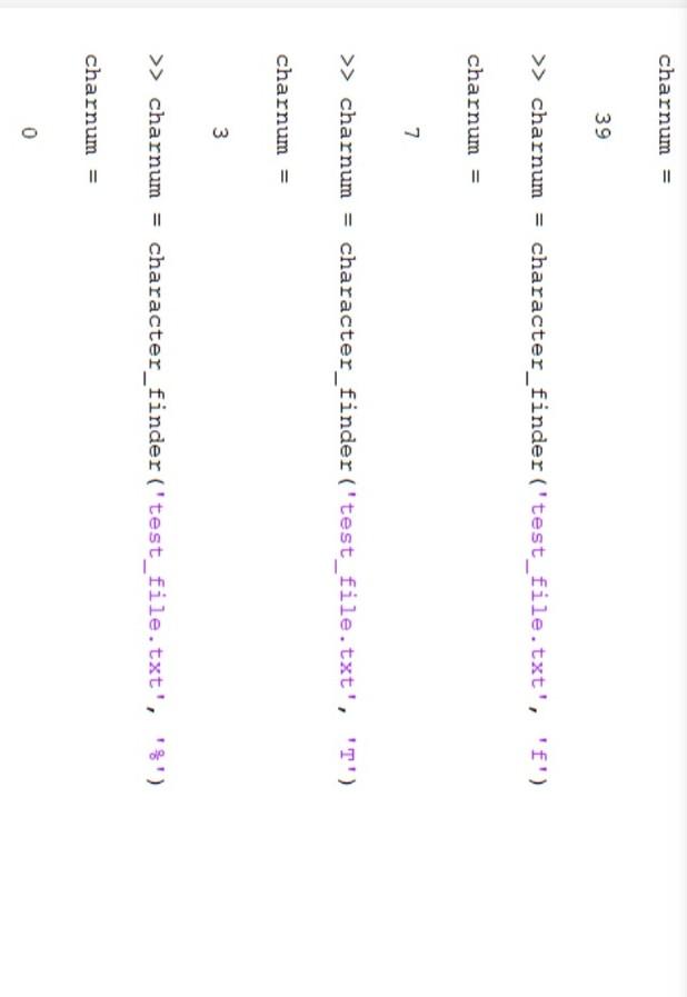 will find the number of existence of as specific character in a