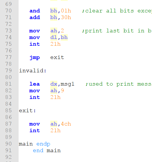 the keyboard If an invalid character (that is, not in the range