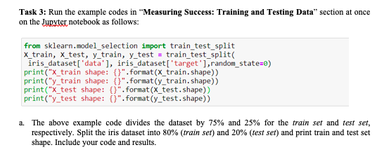 course: machine learning using python Task 3: Run the example codes in