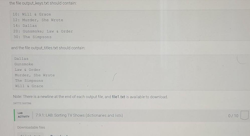 that first reads in the name of an input file and then