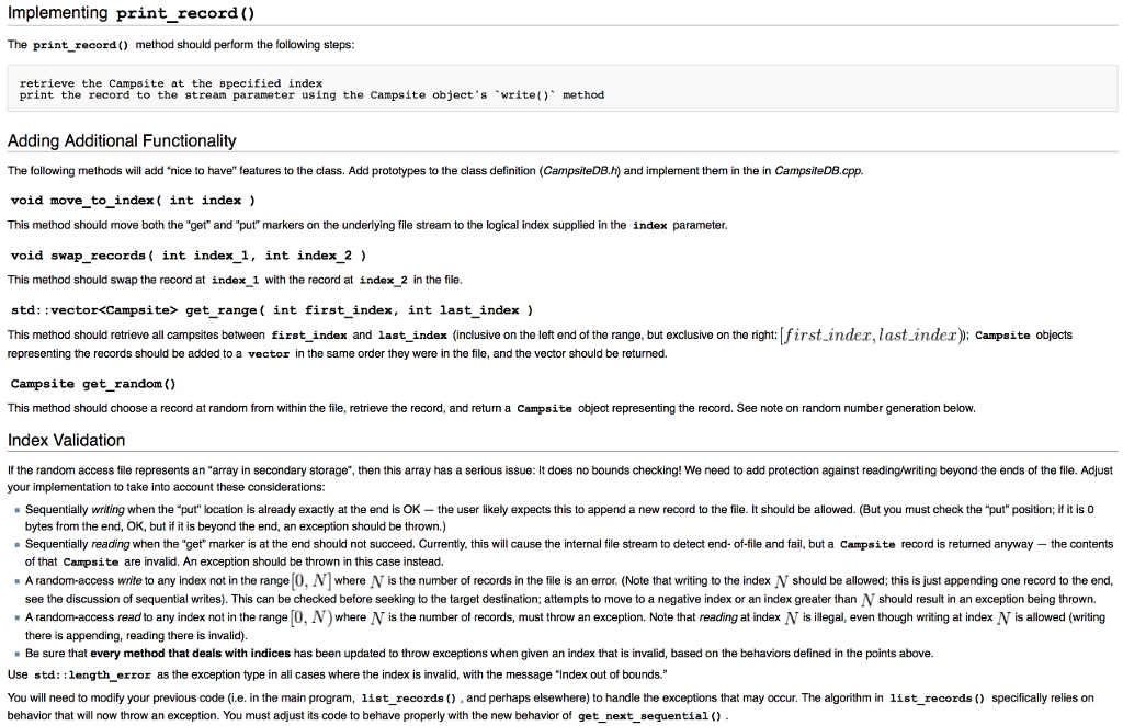 form the basic unit of storage in the binary file. Create the