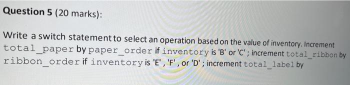 end and make sure to print ' A ', ' B ',