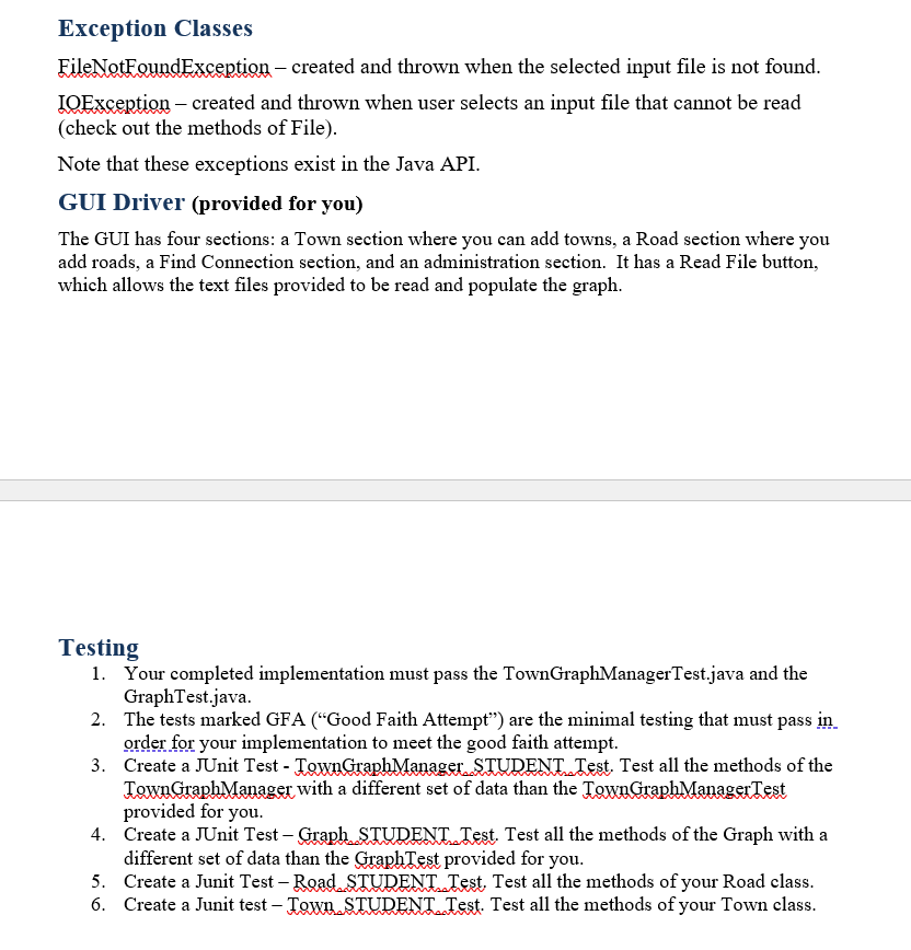 application to maintain a network of towns and the roads connecting them.