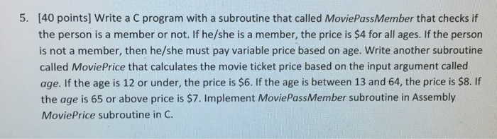  Please use Arm cortex m7 architecture instruction set 5. [40 points]