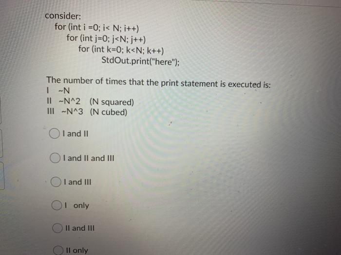  consider: for (int i =0; i
