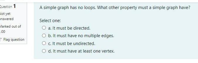 Analysis And Design Of Algorithms Question 1 A simple graph has