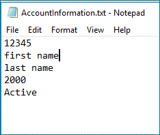 for your access. im reading the text file "accountinformation.txt" into an array