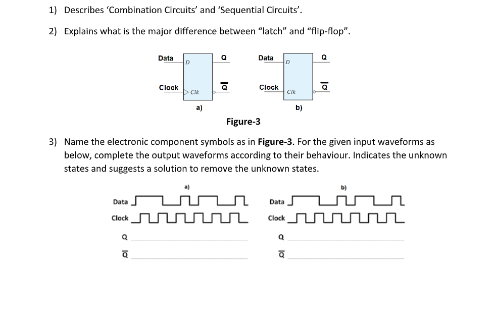 1) Describes 'Combination Circuits' and 'Sequential Circuits'. 2) Explains what is