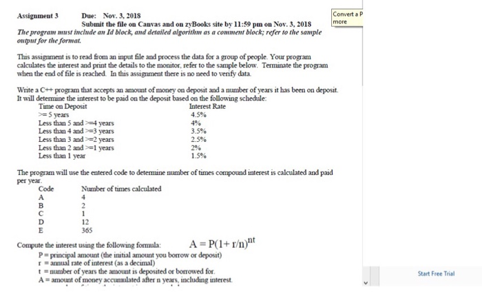  Assignment 3 Convert a P Due: Submit the file on Canvas