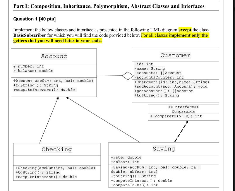 Java net beans Part I: Composition, Inheritance, Polymorphism, Abstract Classes and Interfaces