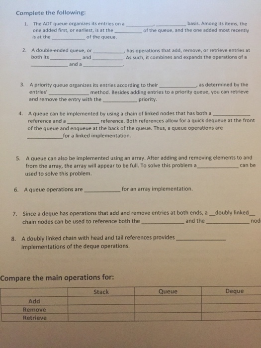 entries. Each entry is identified by its A list is an within