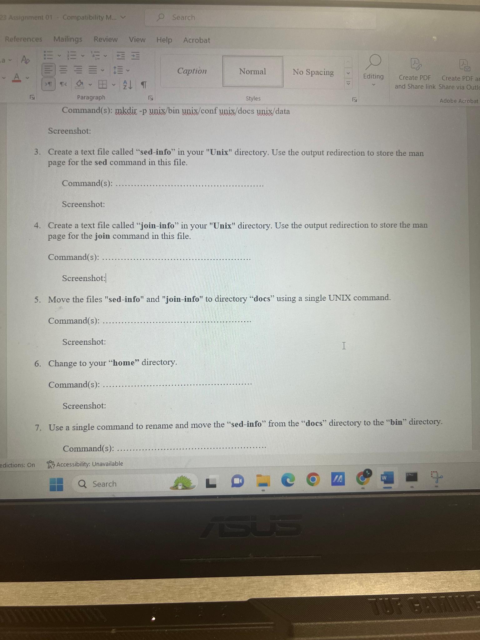  23 Assignment 01- Compatibility M... Search References Mailings Review View Help