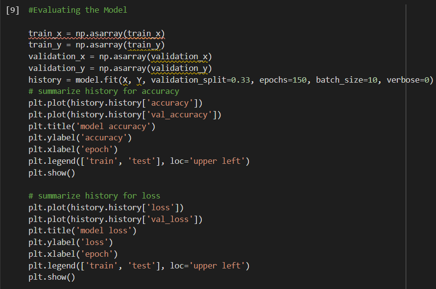below: So the model trains fine but the issue is trying to
