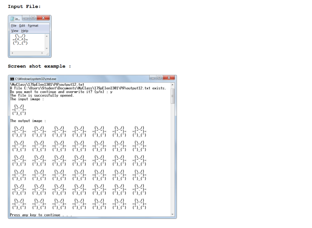 C++ program with a heading comment (Do not forget to add comments