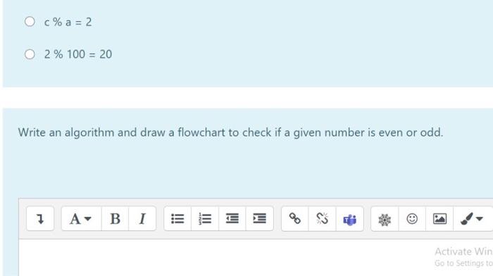 by python Oc%a = 2 O 2% 100 = 20 Write an