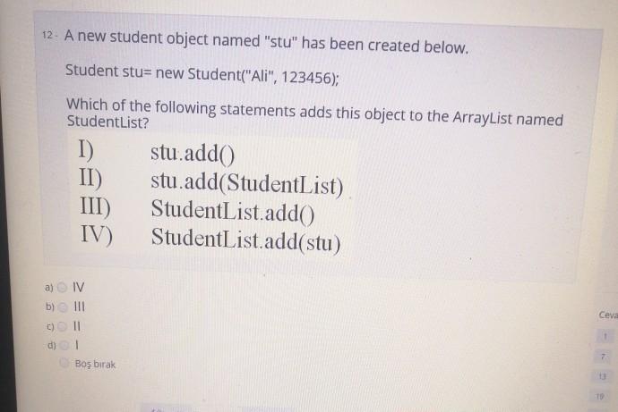 Date d = new Date(1, 13, 2020); Which of the following subsequent