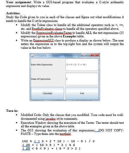 Java, modify this code, package expeval; public class Token { private final