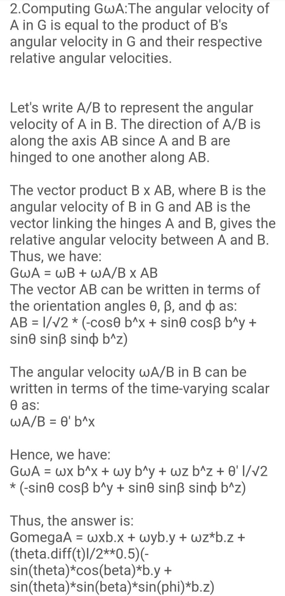 python code must be run, thanks a lot .. 1.Dynamicsymbols and Scalars: