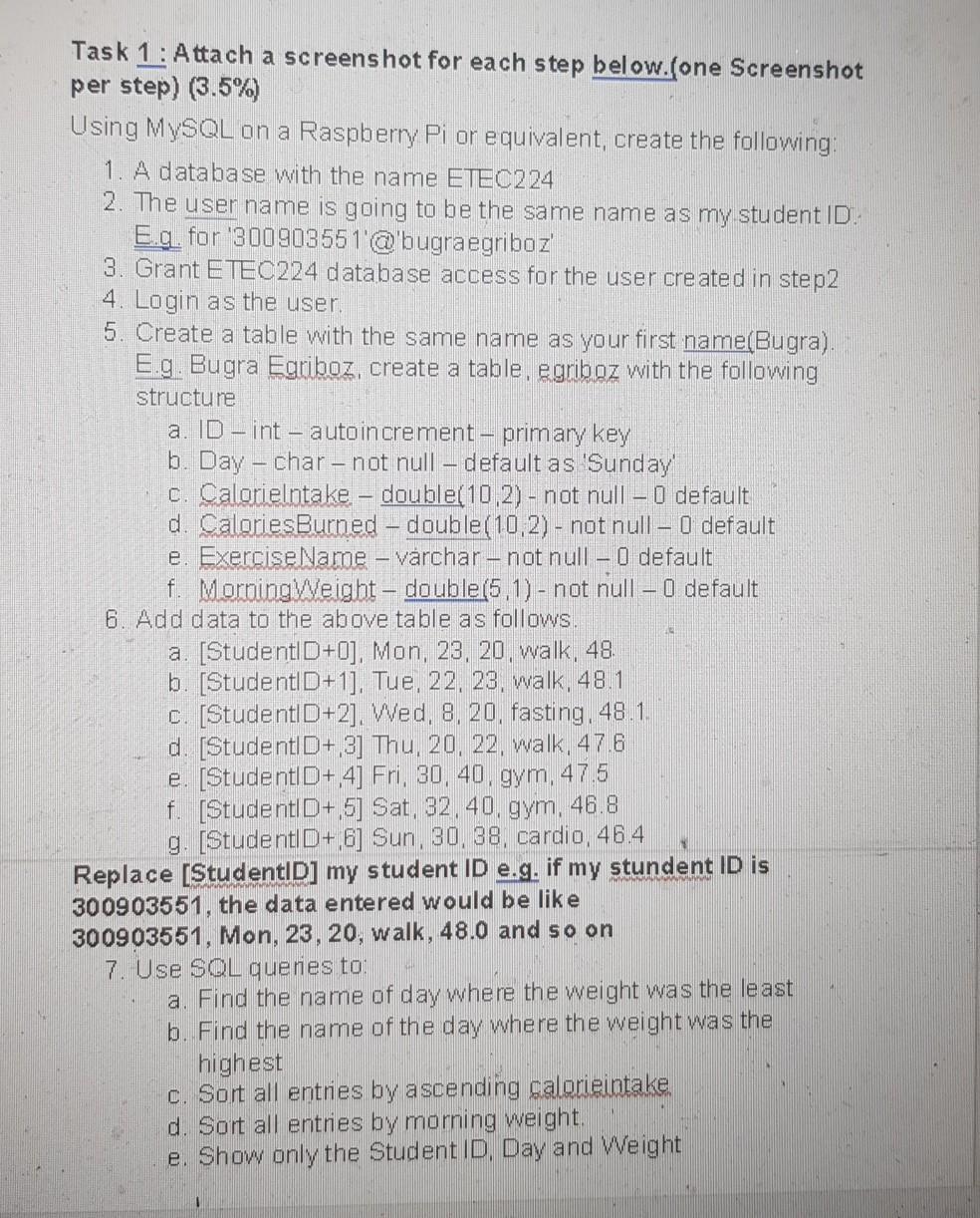  The codings are sample for the database, added a user and
