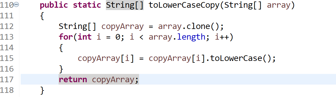 toLowerStringCopy I do not understand what the method call for this would