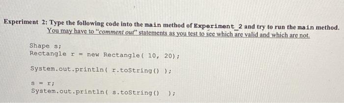  use the information above to write the code for experiment 2