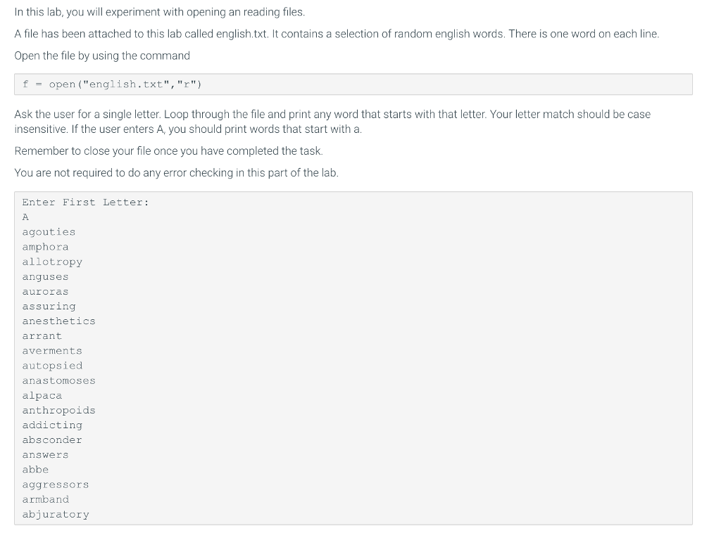 Python Progamming Question!! In this lab, you will experiment with opening an