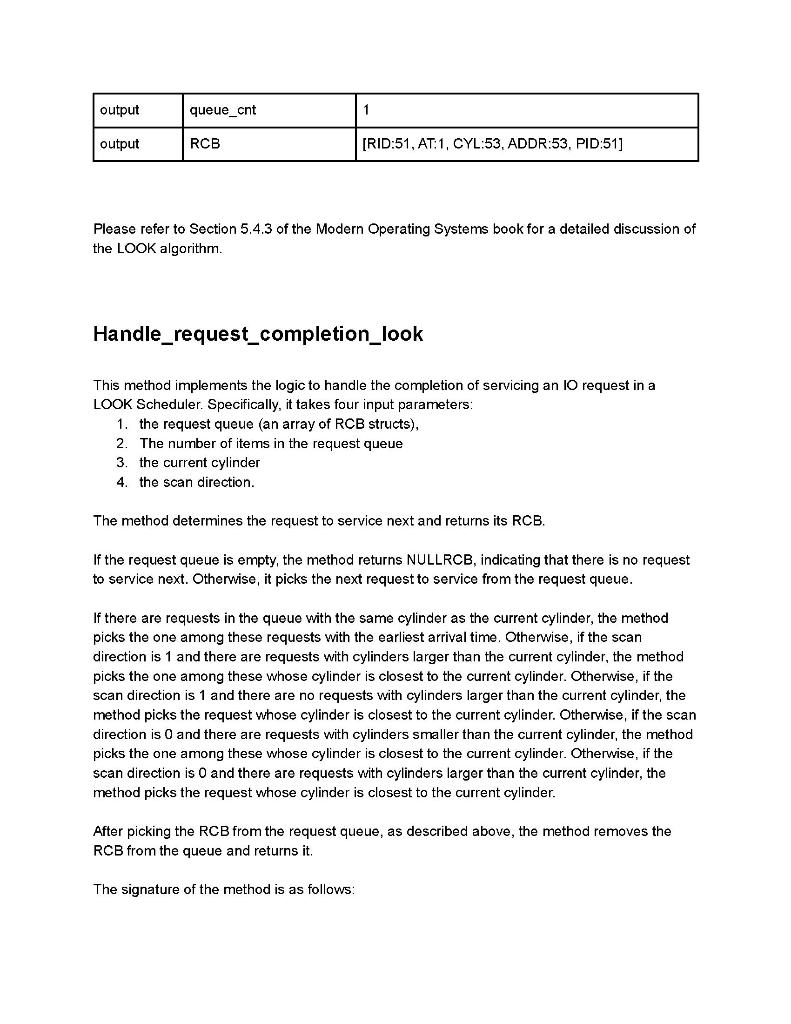 in your source code files: struct RCB \{ int request_id; int arrival_timestamp;