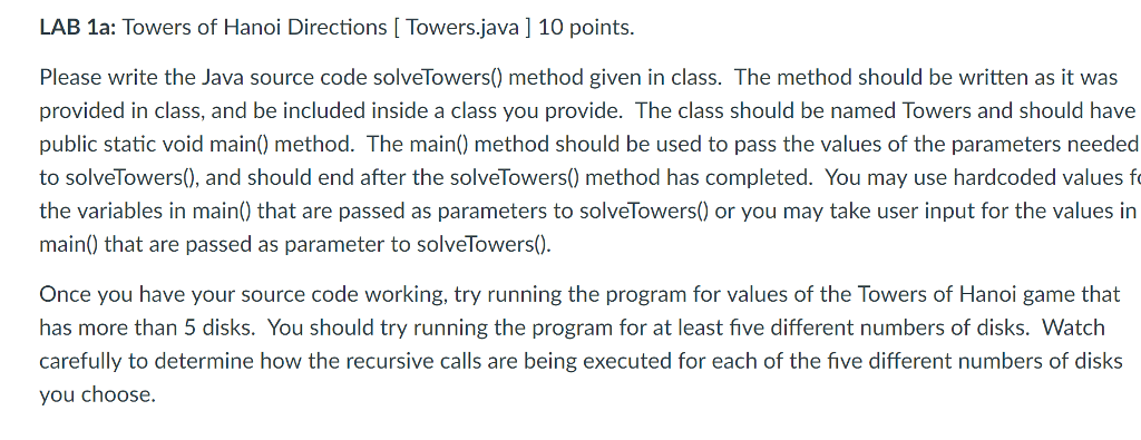 This is a java problem. This is the method provided in the