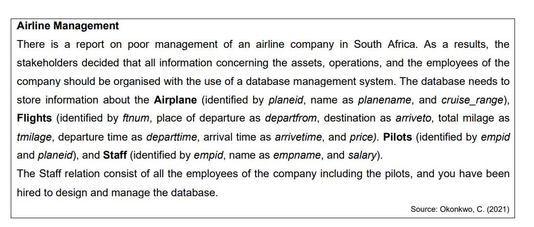  Write an SQL query on the following: Display the names of