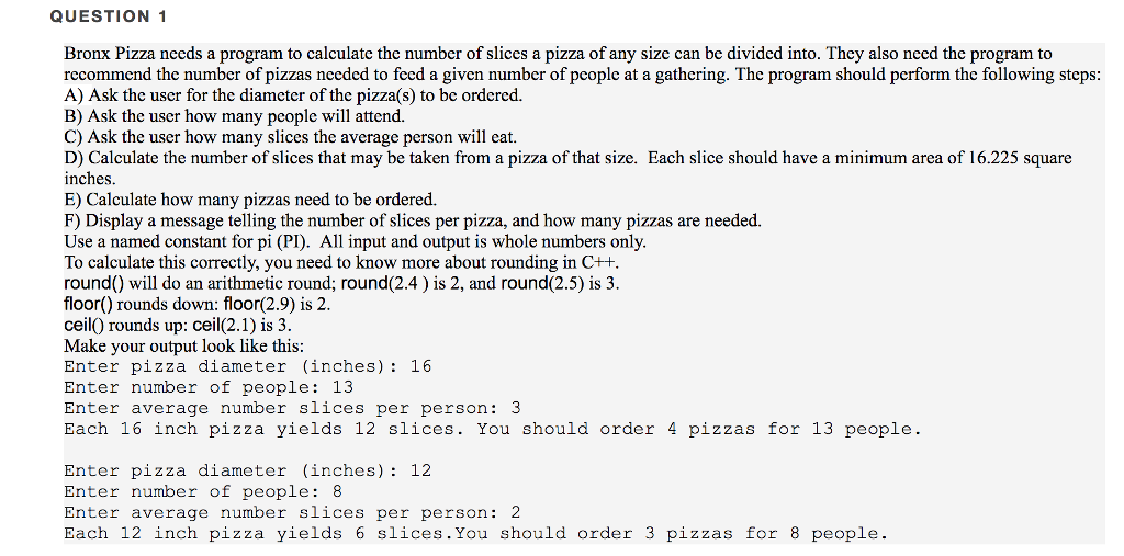 I need help with this C++ programming lab. Thank you. QUESTION 1
