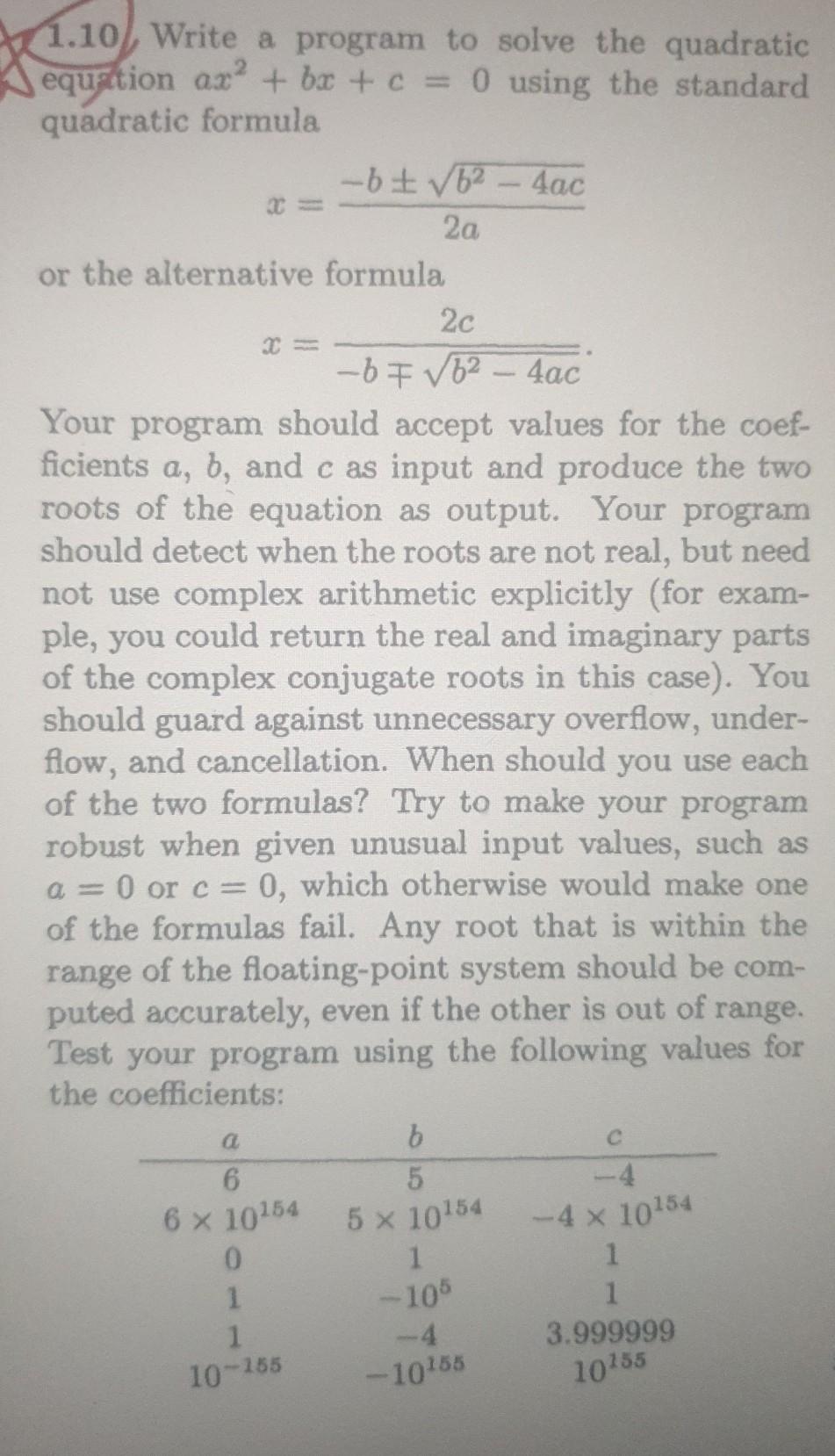  Please let me know using matlab -6+ 1.10), Write a program