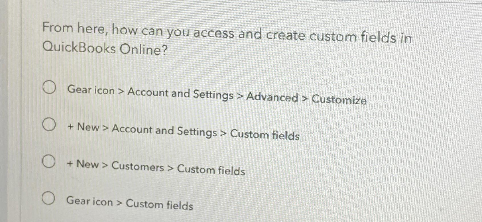  From here, how can you access and create custom fields in