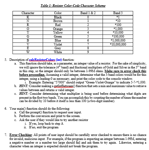 Create function prototypes at the top of your file for the following