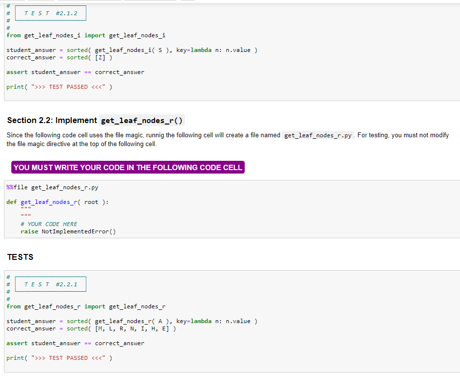at least one child and False otherwise. node.bt_node.get_children() should return a list
