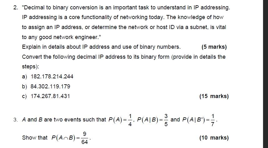  2. "Decimal to binary conversion is an important task to understand